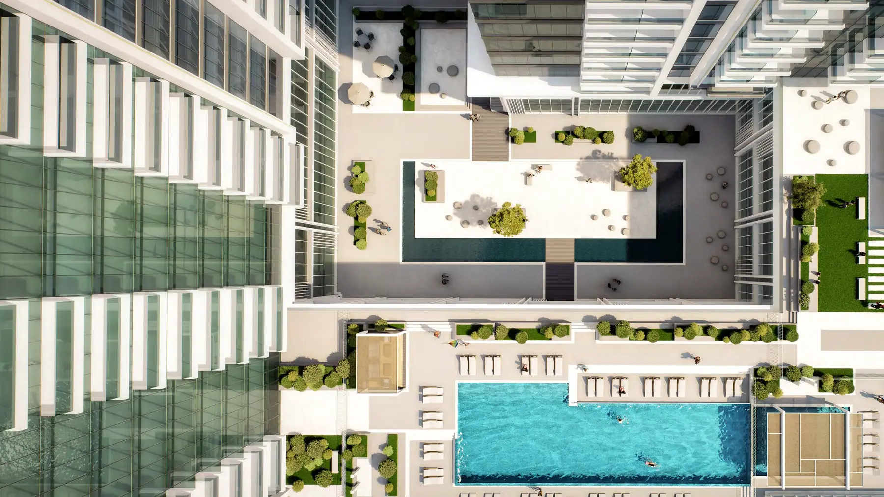 Avenue Park Towers landscaped amenity podium