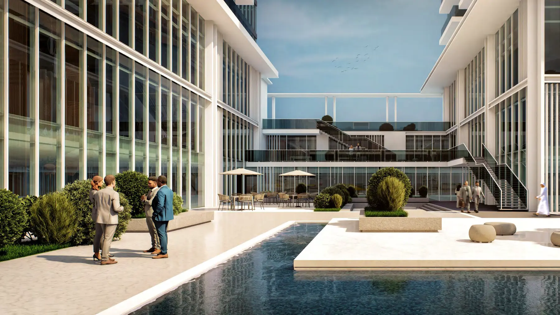 Pool courtyard