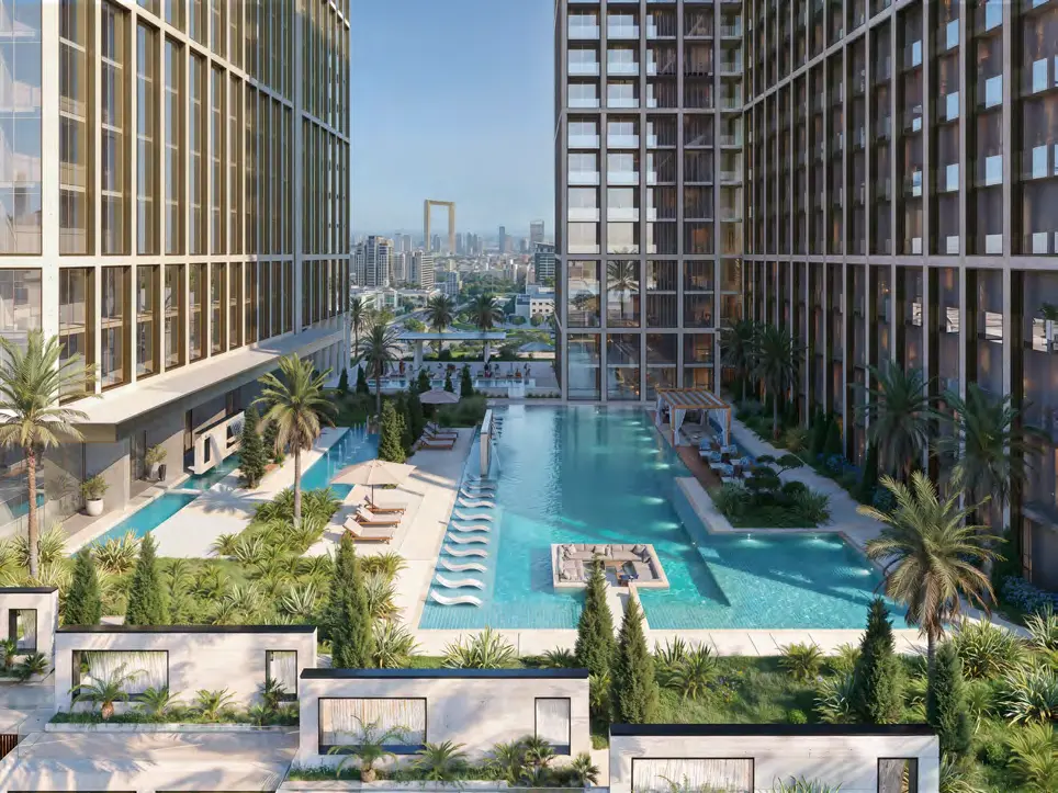 Landscaped courtyard