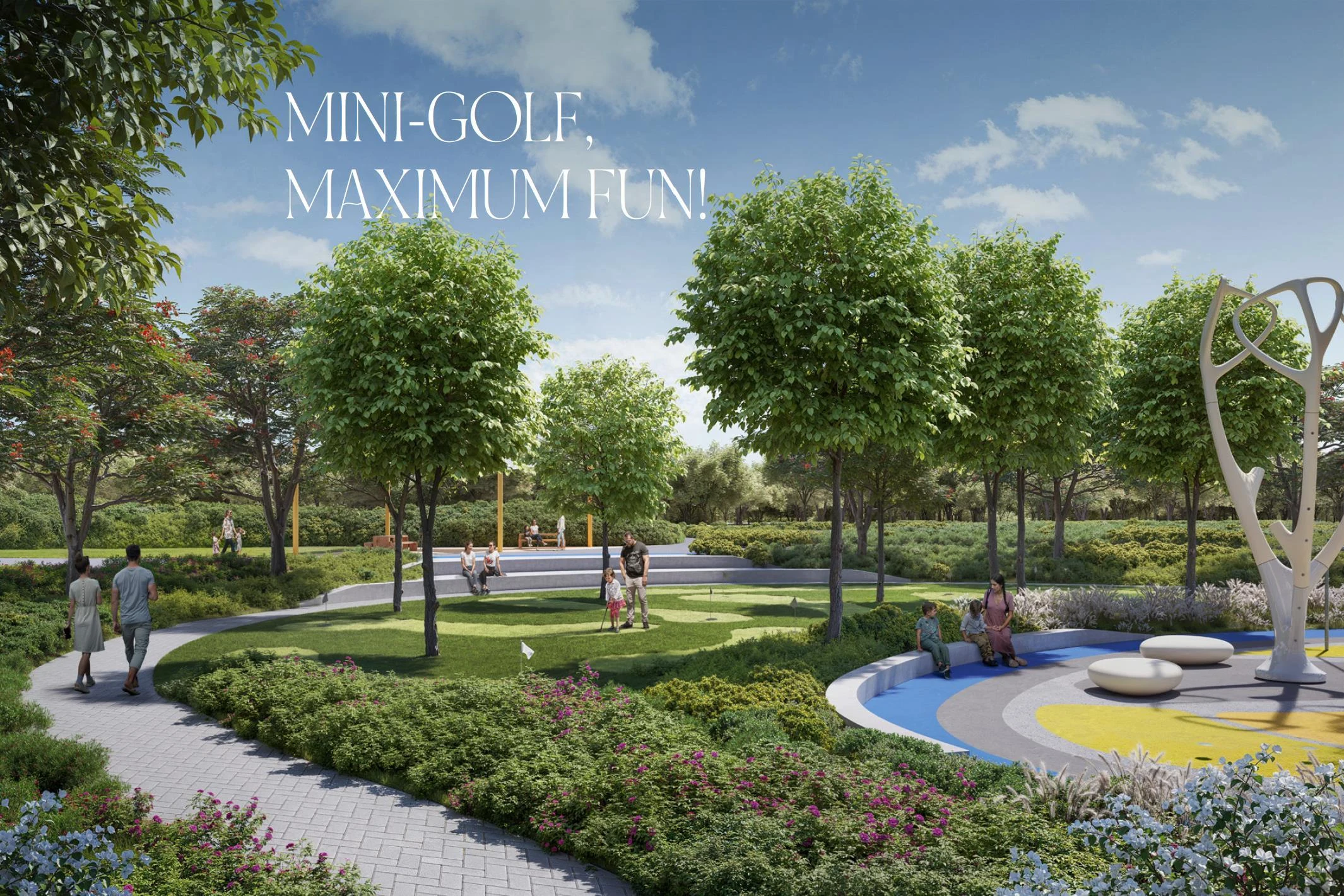 10-Hole Mini Golf - brochure illustration