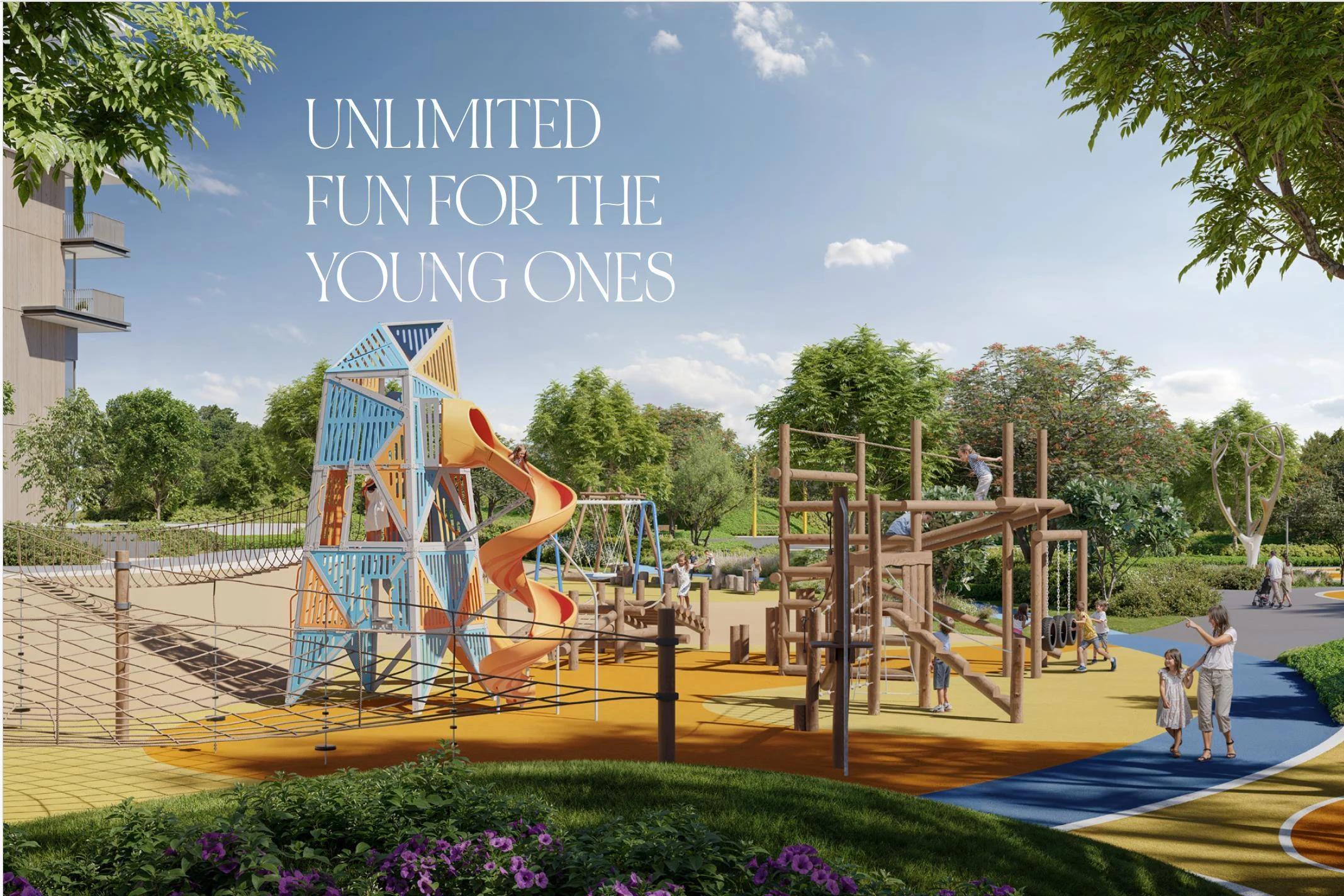 Hillside Park children’s playground illustration