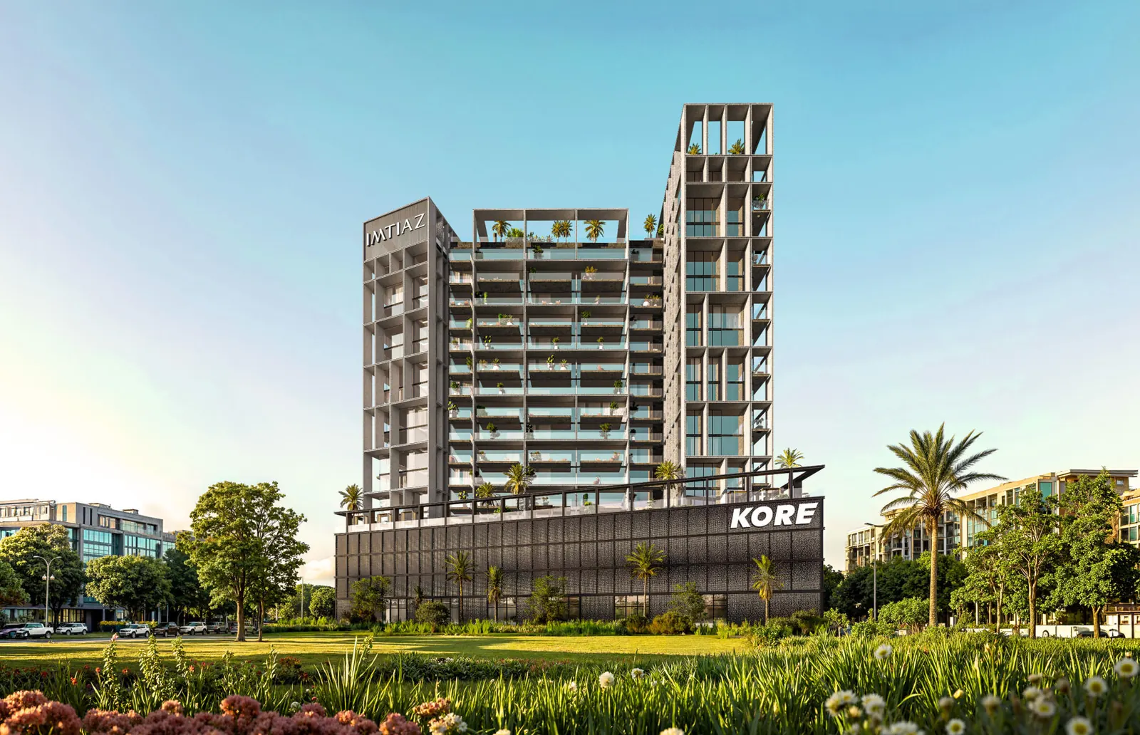 KORE by Imtiaz tower and landscaped gardens