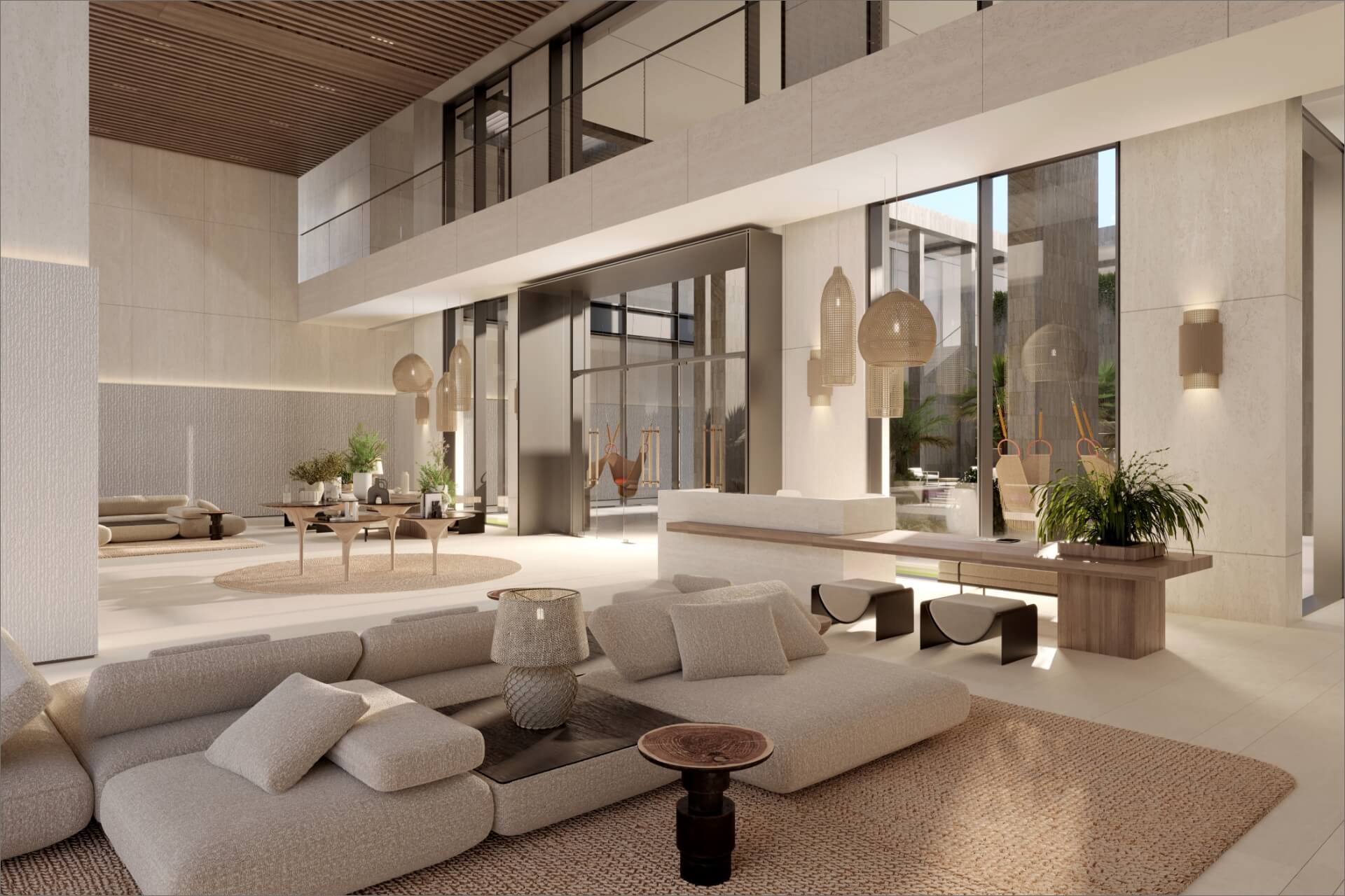 Double-height lounge